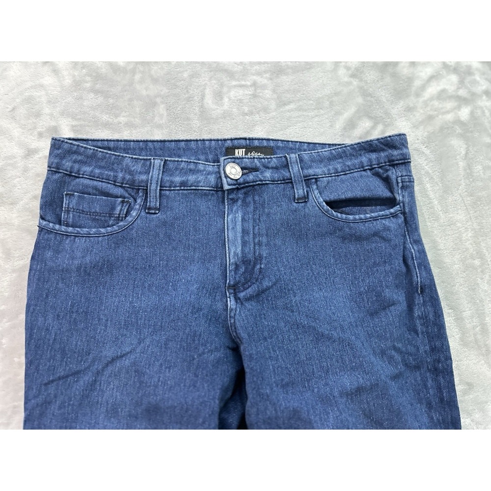 Kut From The Kloth Y2K Jeans Women Sz 10 Dark Blue Skinny Stretch Denim Mid Rise - Picture 4 of 13